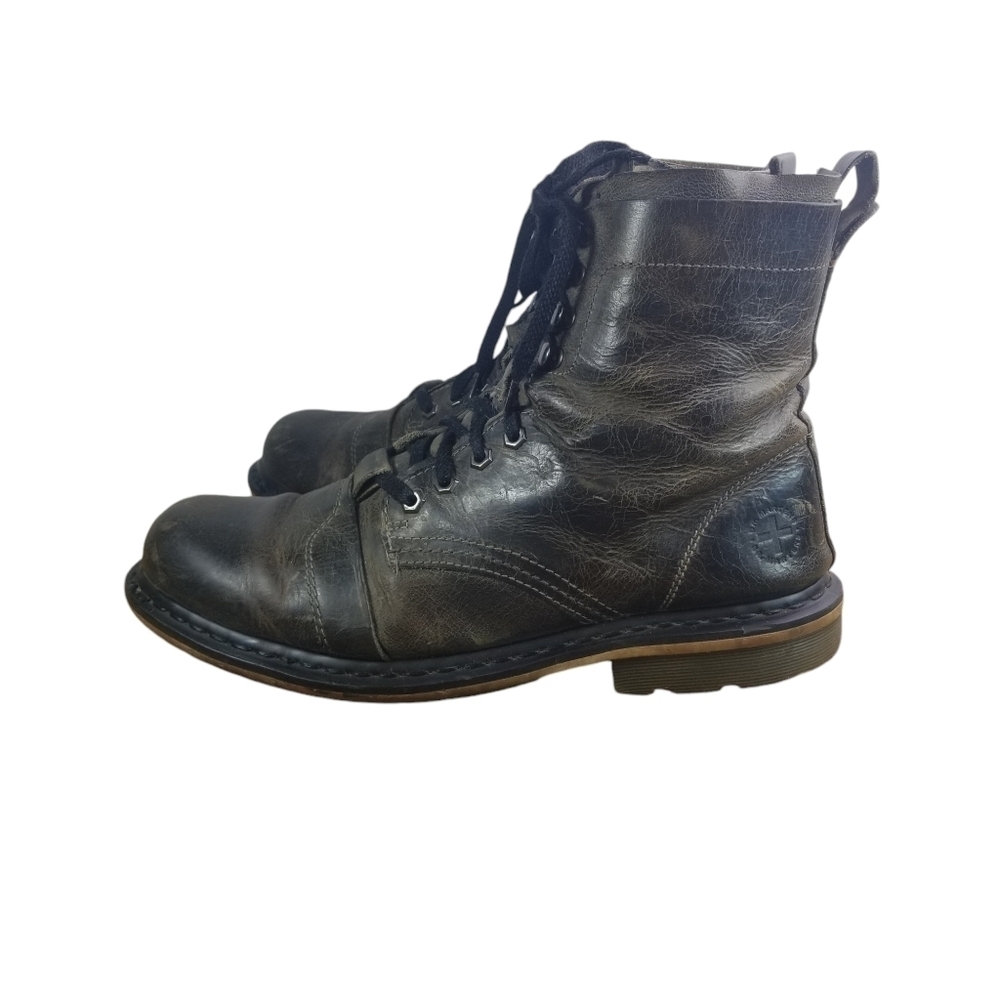Dr Martens Pier distressed leather mens boots - Picture 2 of 14